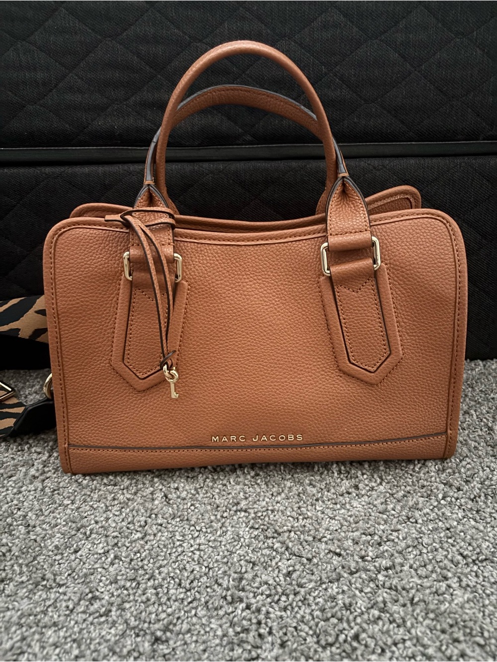 Marc Jacobs Cognac Leather Satchel with Top Handles